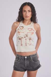 Wrangler Love Bites Lenny Tank Bone White