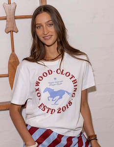 All Tops: Foxwood ESTD 2018 Tee Vintage White