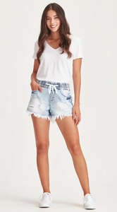 All Bottoms: Junkfood Stella Shorts Blue