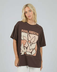 All About Eve Fiori Freschi Relaxed Tee Brown