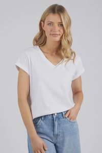 Foxwood Manly Vee Tee White