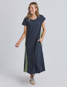 Foxwood Recovery Dress Navy & Neon Lemon