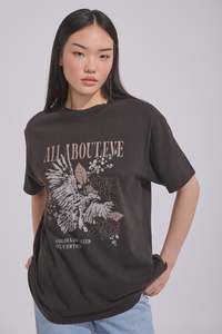 All About Eve Silverton Relaxed Tee Washed Black