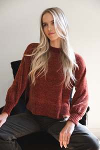 Sweaters: Humidity Chennile Jumper Rust