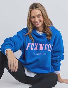 Sweaters: Foxwood Interval Hoodie Navy/Neon Pink