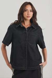 Stories Be Told Crucial Black Denim Shacket