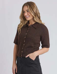 Foxwood Fernie Button Knit Coffee