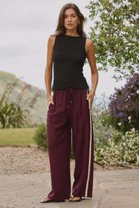 All Bottoms: Stories Be Told Townie Burgundy Side Stripe Tape