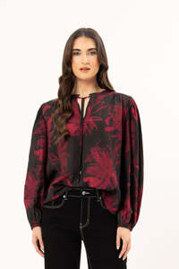 Shirts Blouses: Seeking Lola Hopeful Top Merlot Passion