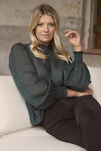 Shirts Blouses: By Rosa Poet Forest High Neck Top
