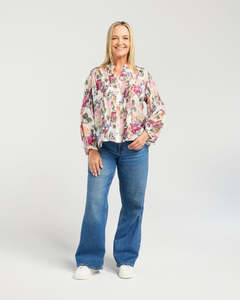Shirts Blouses: Seduce Fern Blouse Painters Garden