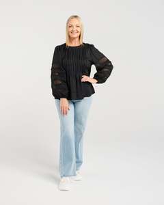 Shirts Blouses: Seduce Fatima Top Black