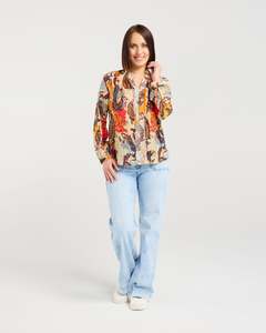 Shirts Blouses: Seduce Vivienne Top Saffron Garden