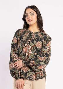 Drama The Label: Drama The Label Karin Blouse Del Ray Black