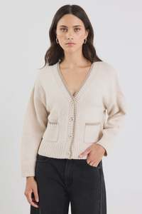 Knitwear: Ivy + Jack Rapport Ivory V Neck Cardi