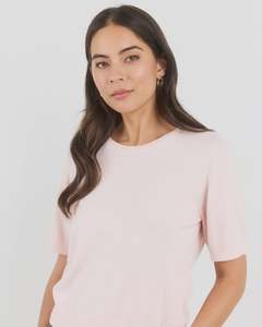 Stories Be Told Edition Blush Crewneck Cashmere Blend Knit Tee