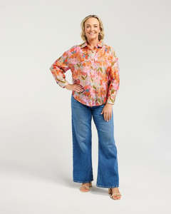 Zafina Ester Shirt Orange Petals