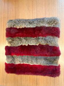 Cushion: Cushion Seat Cover - Red and Natural Grey