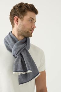 Frontpage: Herringbone Men's Cashmere Scarf