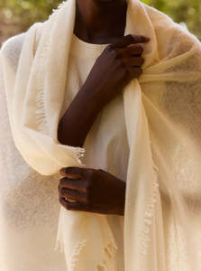 Travel Wrap: Cashmere Open Knitted Shawl
