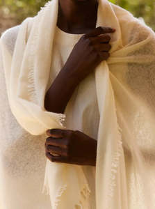 Travel Wrap: Open Knit Cashmere Shawl