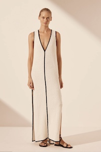 LENA PLUNGED MAXI DRESS - Katerina Boutique