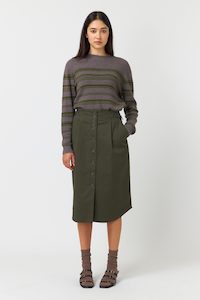 Waffle stripe jumper