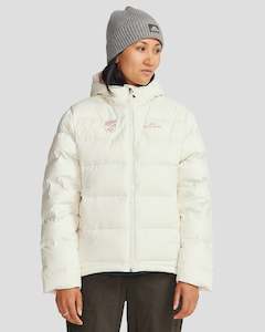 Down: Women's Epiq Hooded Down Jacket - Natural | New Zealand Team Supporters Collection
