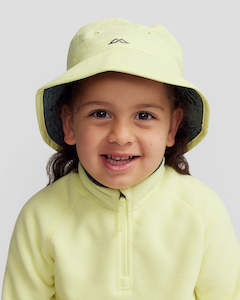 Kids Accessories: Kids’ Reversible Bucket Hat - Zing/Forest Nature Lines Print