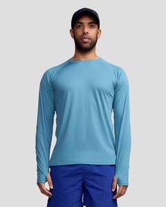 Travel Knits: Men's SUN-Stopper LT L/S Top - Washed Blue