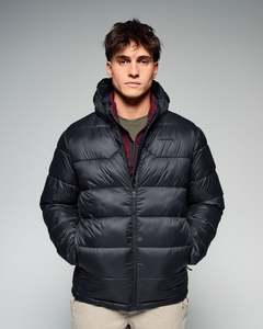 Synthetic: Men's Core Insulated Hooded Jacket - Black Stingray