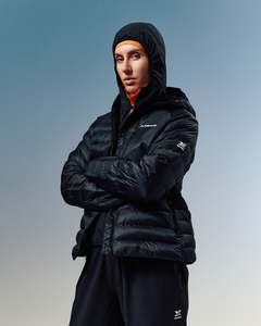 Down: Women's XT Series Cordura LT Down Hooded Jacket - Black Stingray