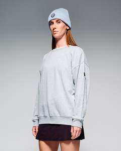 Women's Crew Sweatshirt - SPT Grey Marle | New Zealand Team Supporters Collection