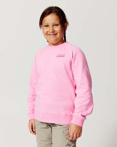 Kids Fleece: Kids' Heritage Logo Crew - Sherbet