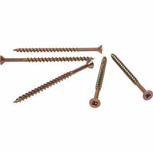 Otter Chipboard Screws 8g x 75mm Pack of 50 Zinc Gold Plated