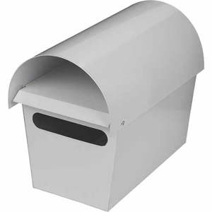 House Number Letter Boxes: Mail Boss Wagon Metal Letterbox H: 235mm, W: 170mm  D: 290mm White