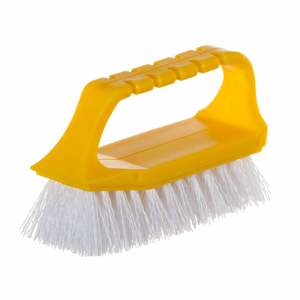 Browns Handled Scrub Brush 130mm Yellow/White