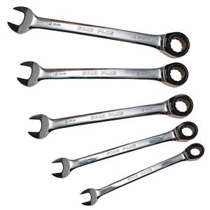 Fuller Pro Ratchet Spanner Set 5 Piece Chrome