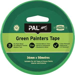 PAL TapeMaster Green Painters Tape 36mm x 50m