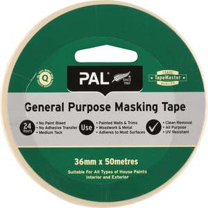 PAL TapeMaster General purpose masking tape. 36mmx50m