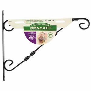Planting Accessories: Gardman Basket Bracket 35/40cm Black