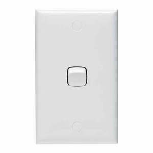 HPM Standard 1 Gang Light Switch 10 amp White