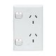 HPM Standard Vertical Double Powerpoint 10 amp White