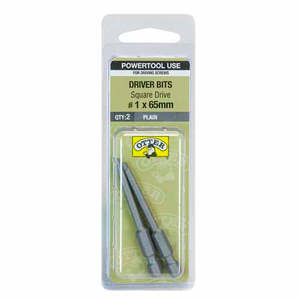 Otter Square Drive Driver Bits SQ#1 x 65mm Pack of 2