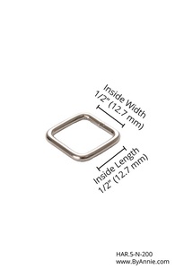 Products: Nickel Rectangle Ring ½" - Katipatch Patchwork & Quilting Boutique