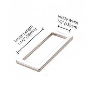 Nickel Rectangle Ring 1½" - Katipatch Patchwork & Quilting Boutique