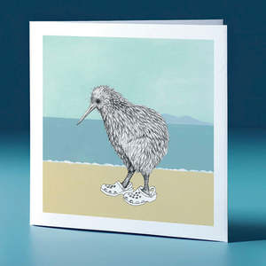 Crocs Kiwi Surfs Up Greeting Card