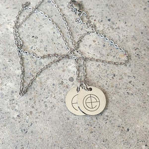 Handstamped Necklaces: Mini Name Logo Necklace