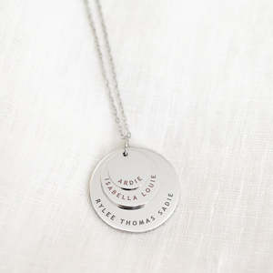 Handstamped Necklaces: Trio Stacker Necklace