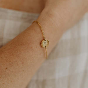 Bracelets: Initial Circle Bracelet